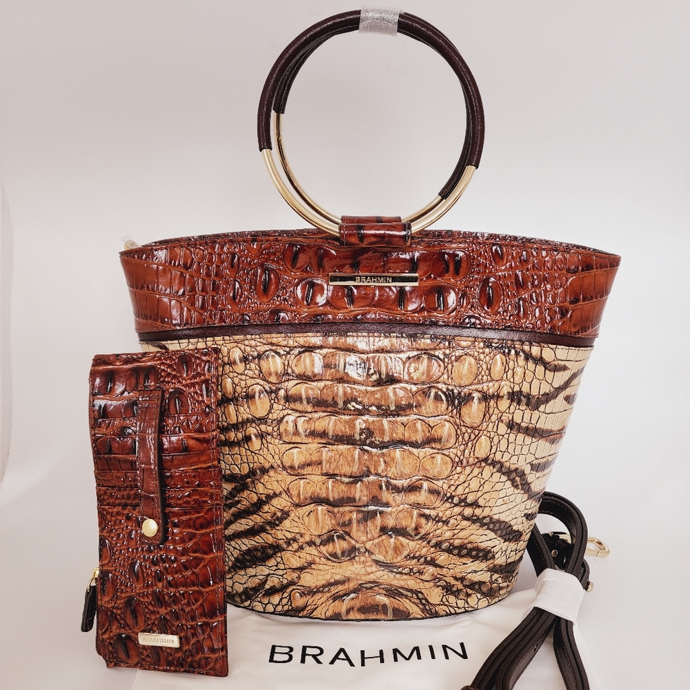❤️BRAHMIN FELINE RIZO MOD BOWIE & CREDIT CARD WALLET ❤️